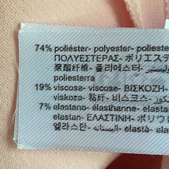 NWT. Zara Pink Viscose Blend Wide Legs Belted Trousers/Pants. Size M. - Picture 8 of 9